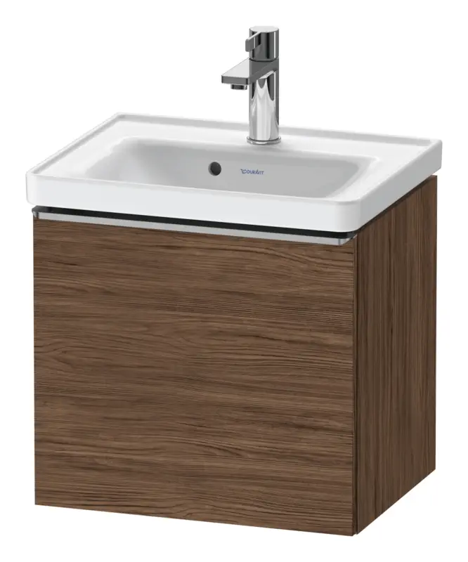 Duravit D-Neo Waschtischunterschrank mit 1 Auszug Griff Edelstahl Gebürstet 484 x 440 x 372 mm - Nussbaum dunkel Matt Schneller Versand
