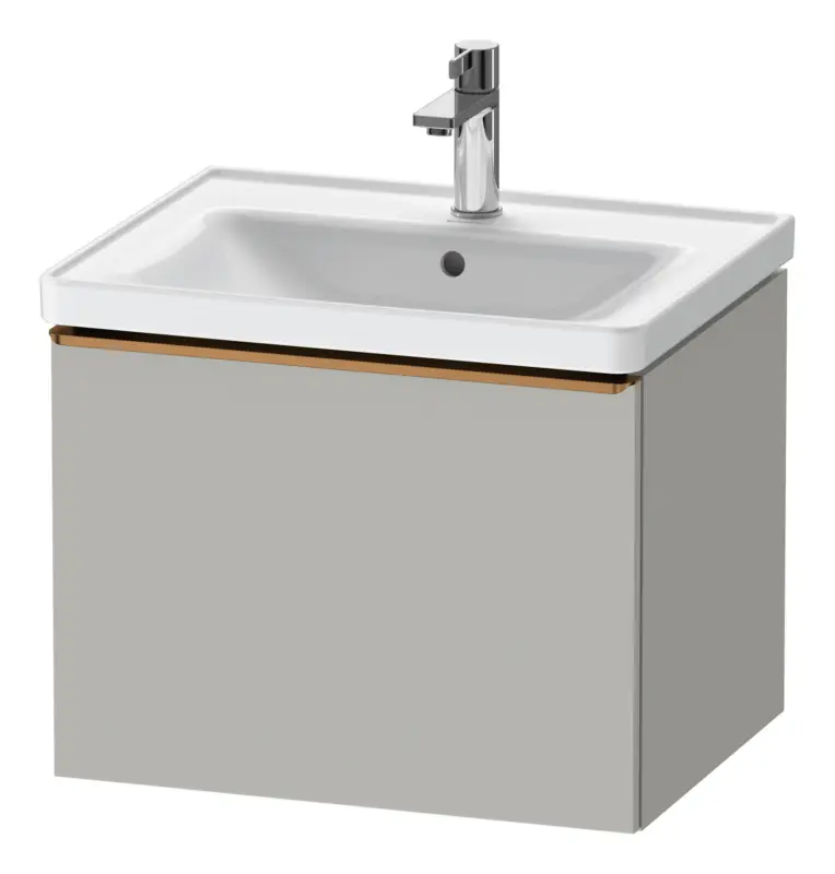 Aktuell Duravit D-Neo Waschtischunterschrank mit 1 Auszug Griff Bronze Gebürstet 584 x 440 x 452 mm - Betongrau Matt