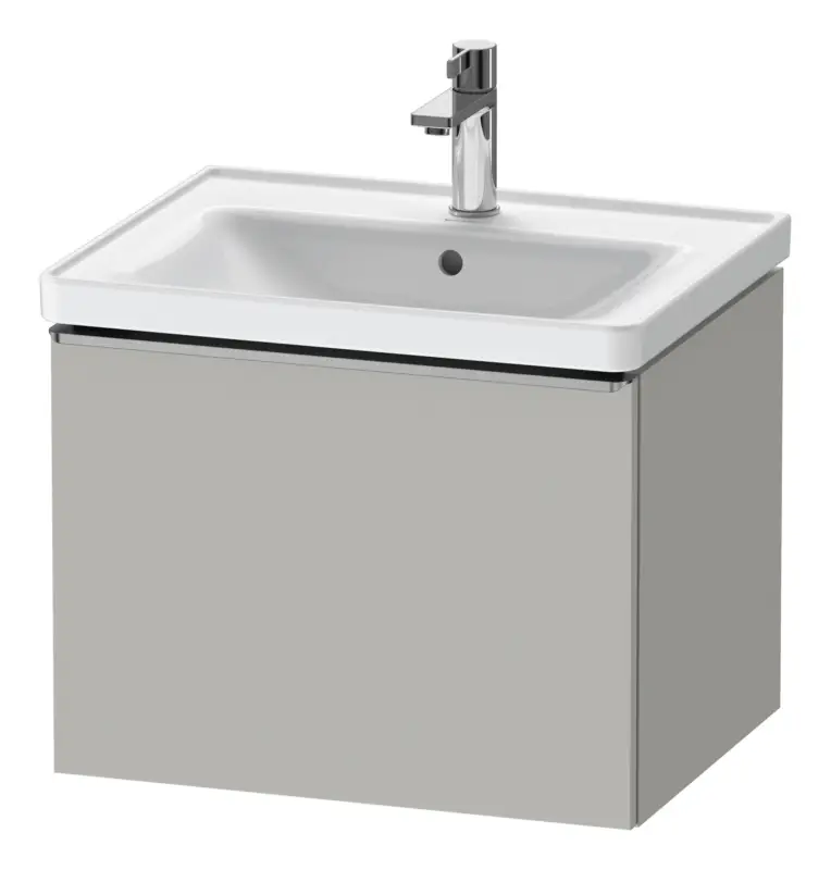 Garantierte Lieferung Duravit D-Neo Waschtischunterschrank mit 1 Auszug Griff Edelstahl Gebürstet 584 x 440 x 452 mm - Betongrau Matt