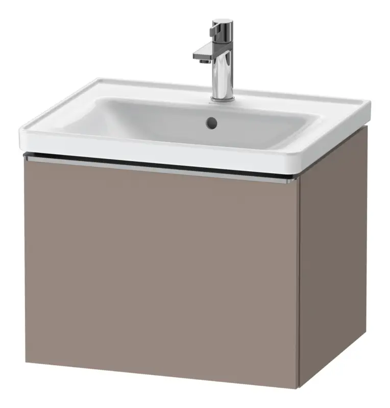 Günstig Duravit D-Neo Waschtischunterschrank mit 1 Auszug Griff Edelstahl Gebürstet 584 x 440 x 452 mm - Basalt Matt