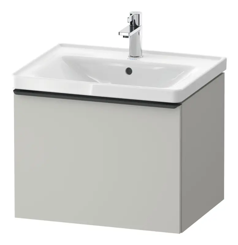 Duravit D-Neo Waschtischunterschrank mit 1 Auszug Griff Diamantschwarz Matt 584 x 440 x 452 mm - Betongrau Matt Markenware