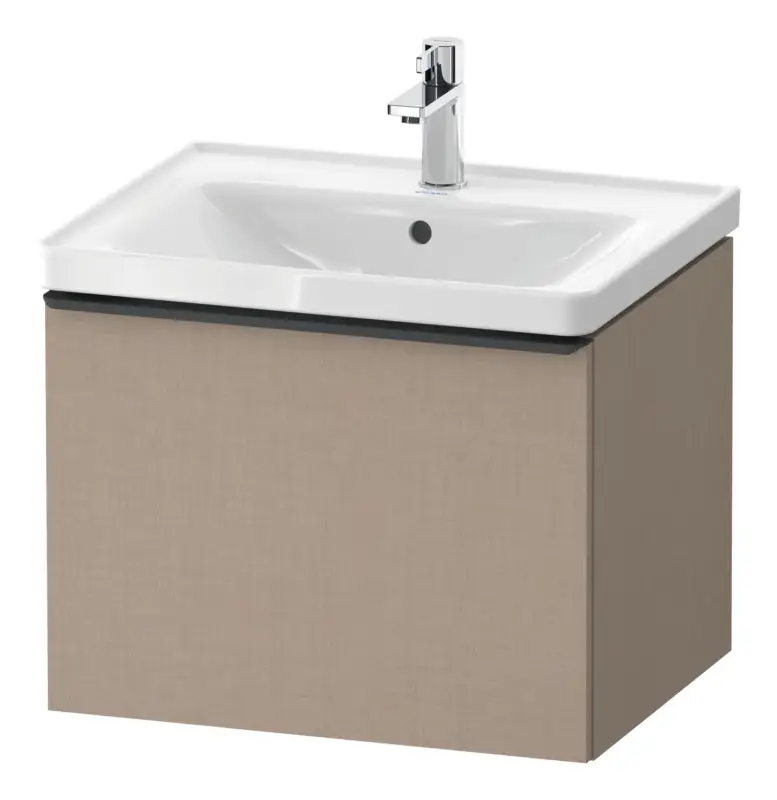 Finale Aktion Duravit D-Neo Waschtischunterschrank mit 1 Auszug Griff Diamantschwarz Matt 584 x 440 x 452 mm - Leinen Matt