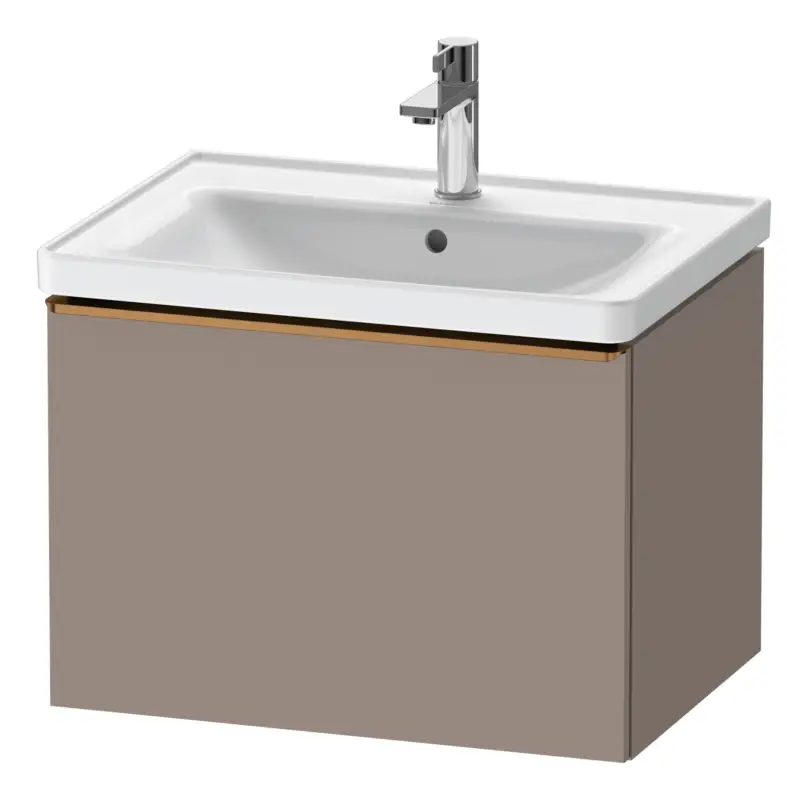 Highlight Duravit D-Neo Waschtischunterschrank mit 1 Auszug Griff Bronze Gebürstet 634 x 440 x 452 mm - Basalt Matt