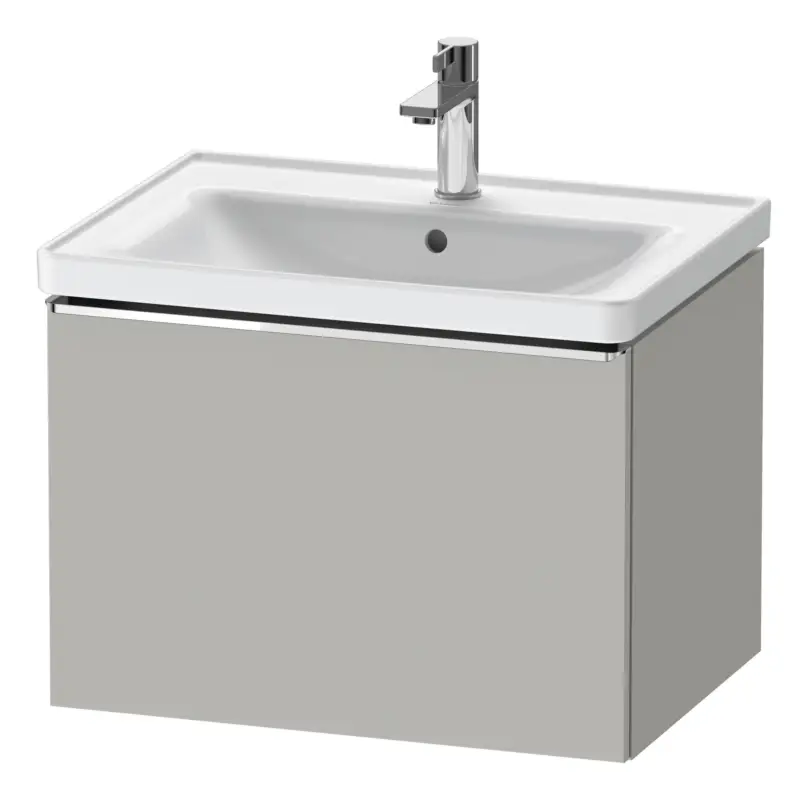 Duravit D-Neo Waschtischunterschrank mit 1 Auszug Griff Chrom Hochglanz 634 x 440 x 452 mm - Betongrau Matt Markenware