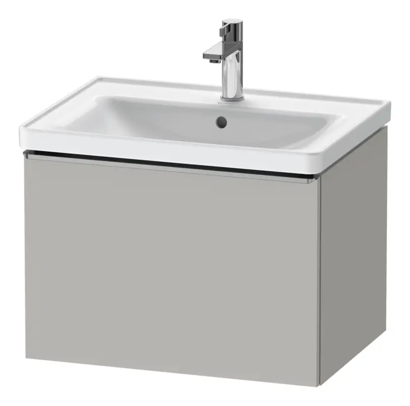 Sofort Bestellen Duravit D-Neo Waschtischunterschrank mit 1 Auszug Griff Edelstahl Gebürstet 634 x 440 x 452 mm - Betongrau Matt