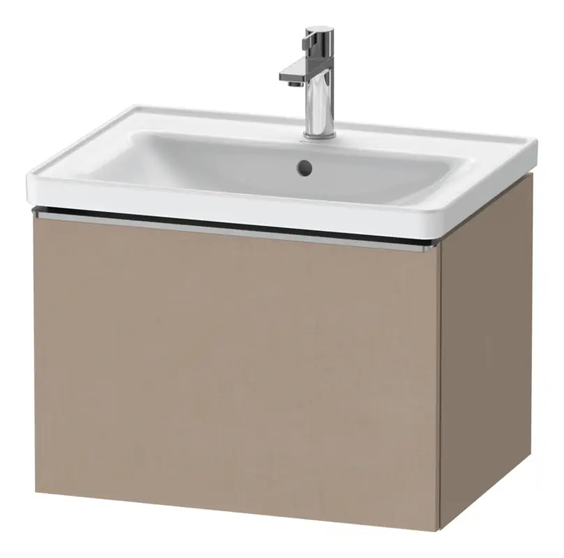 Preisreduziert Duravit D-Neo Waschtischunterschrank mit 1 Auszug Griff Edelstahl Gebürstet 634 x 440 x 452 mm - Leinen Matt