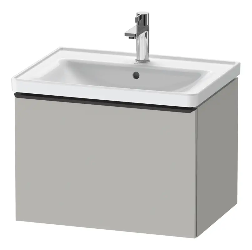 Duravit D-Neo Waschtischunterschrank mit 1 Auszug Griff Diamantschwarz Matt 634 x 440 x 452 mm - Betongrau Matt Meistverkauft