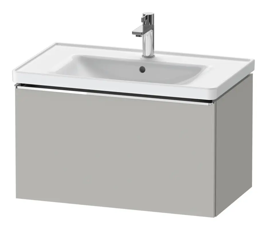 Duravit D-Neo Waschtischunterschrank mit 1 Auszug Griff Chrom Hochglanz 784 x 440 x 452 mm - Betongrau Matt Geprüft