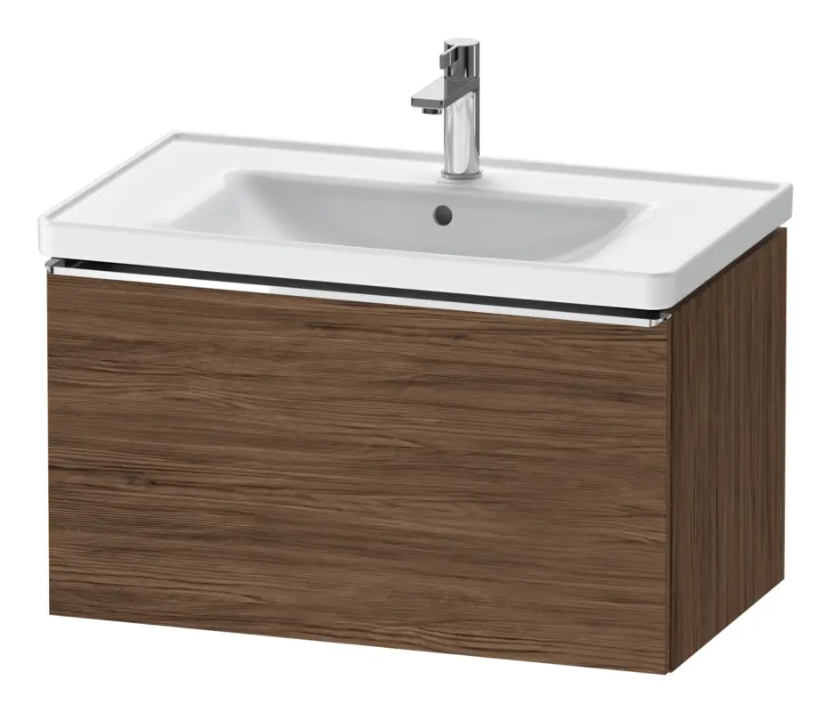 Duravit D-Neo Waschtischunterschrank mit 1 Auszug Griff Chrom Hochglanz 784 x 440 x 452 mm - Nussbaum dunkel Matt Begrenztes Angebot