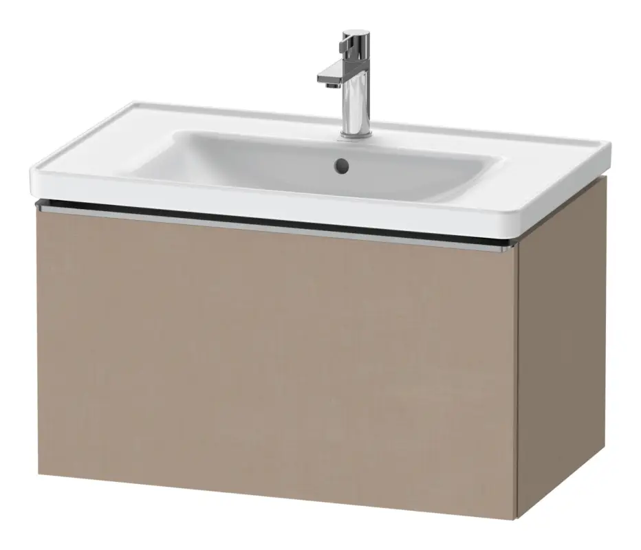 Duravit D-Neo Waschtischunterschrank mit 1 Auszug Griff Edelstahl Gebürstet 784 x 440 x 452 mm - Leinen Matt Preisreduziert