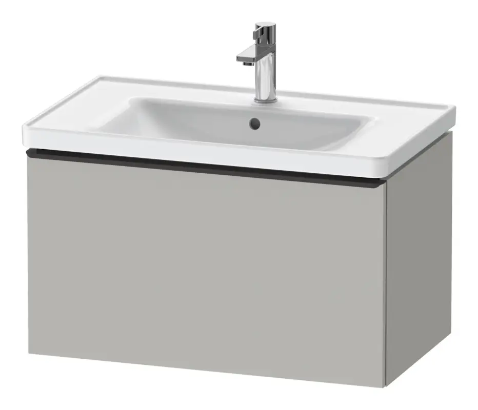 Online Kaufen Duravit D-Neo Waschtischunterschrank mit 1 Auszug Griff Diamantschwarz Matt 784 x 440 x 452 mm - Betongrau Matt