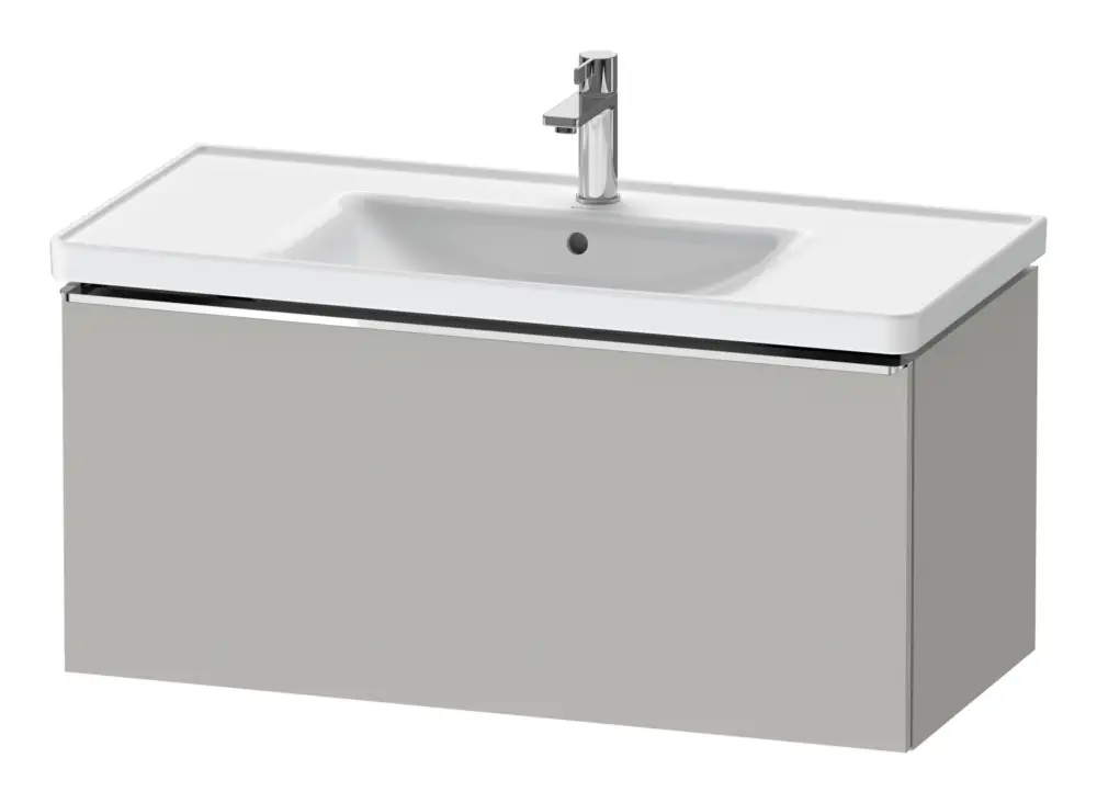 Neuheit Duravit D-Neo Waschtischunterschrank mit 1 Auszug Griff Chrom Hochglanz 984 x 440 x 452 mm - Betongrau Matt