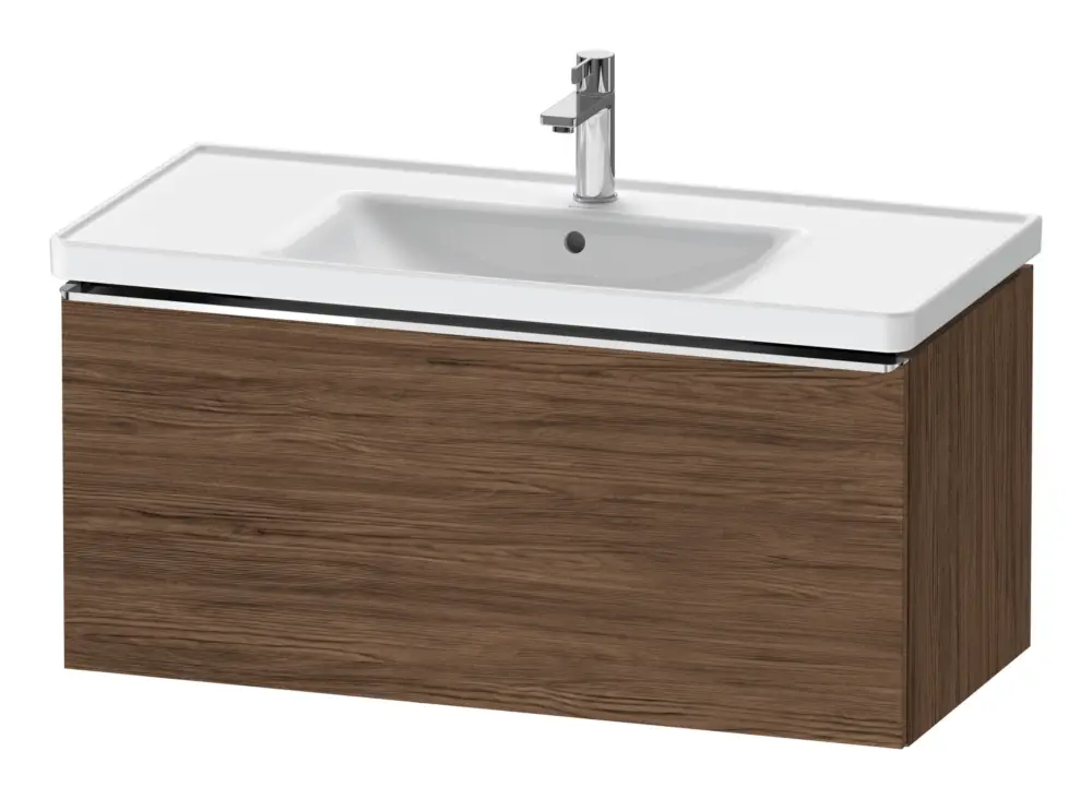 Duravit D-Neo Waschtischunterschrank mit 1 Auszug Griff Chrom Hochglanz 984 x 440 x 452 mm - Nussbaum dunkel Matt Preiswert