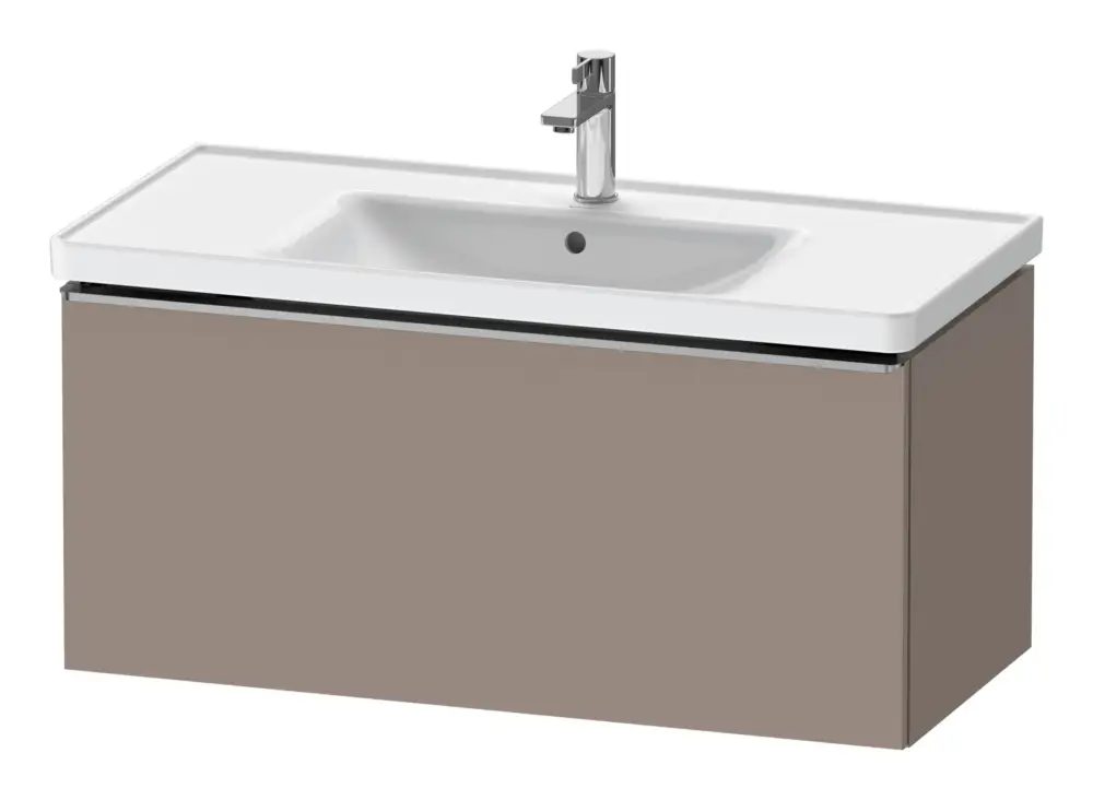 Duravit D-Neo Waschtischunterschrank mit 1 Auszug Griff Edelstahl Gebürstet 984 x 440 x 452 mm - Basalt Matt Solange Der Vorrat Reicht