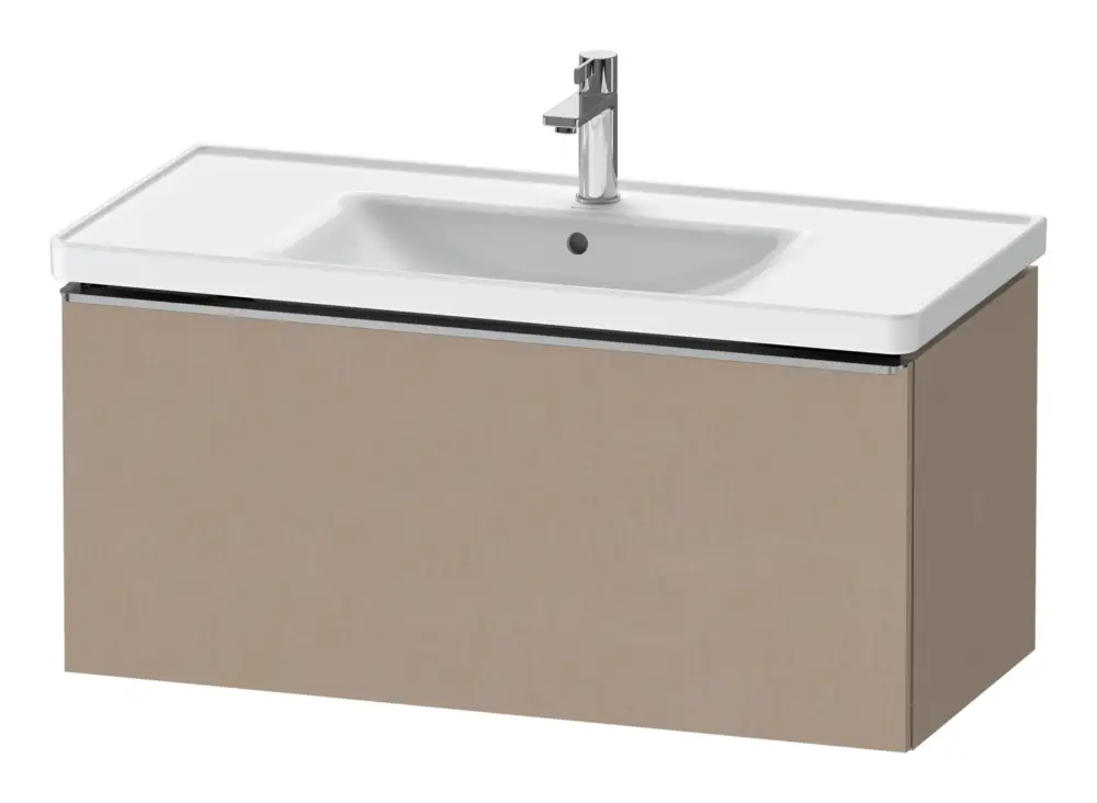 Duravit D-Neo Waschtischunterschrank mit 1 Auszug Griff Edelstahl Gebürstet 984 x 440 x 452 mm - Leinen Matt Must-Have