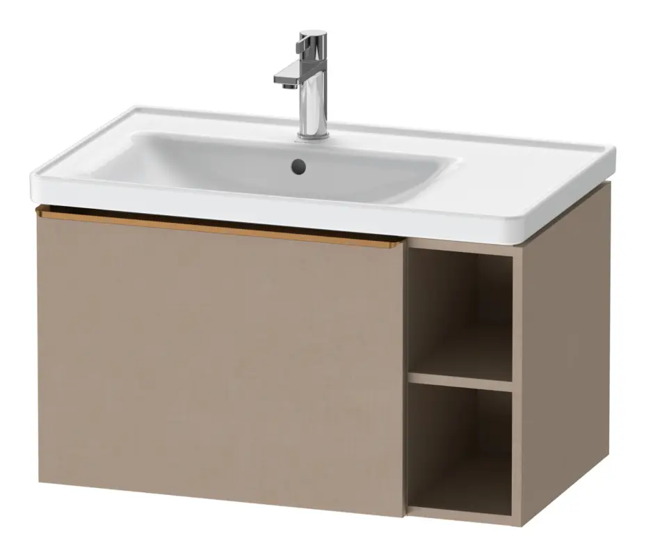 Duravit D-Neo Waschtischunterschrank mit 1 Auszug und 2 Fächern rechts Griff Bronze Gebürstet 784 x 440 x 452 mm - Leinen Matt Sofort Bestellen