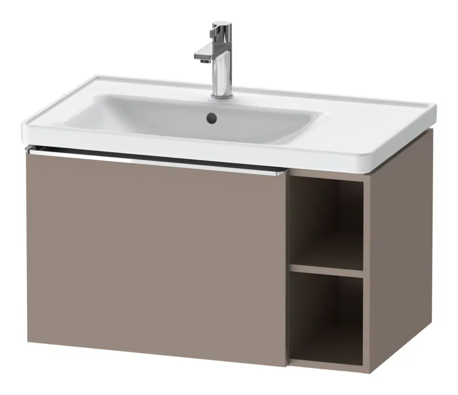 Finale Aktion Duravit D-Neo Waschtischunterschrank mit 1 Auszug und 2 Fächern rechts Griff Chrom Hochglanz 784 x 440 x 452 mm - Basalt Matt