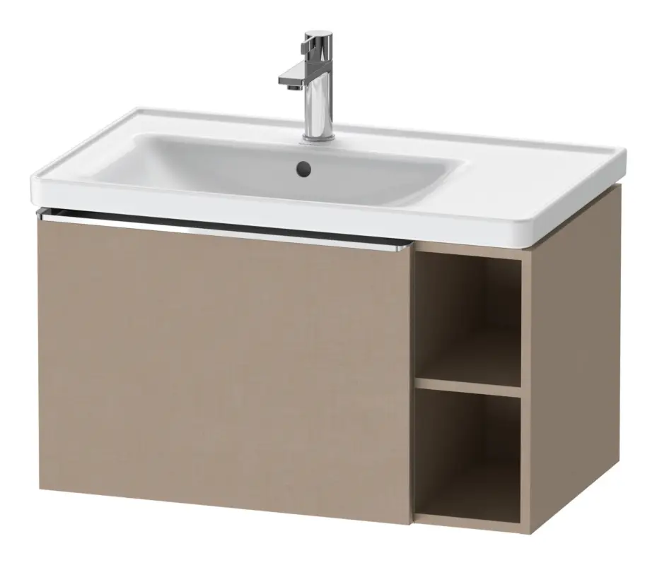 Duravit D-Neo Waschtischunterschrank mit 1 Auszug und 2 Fächern rechts Griff Chrom Hochglanz 784 x 440 x 452 mm - Leinen Matt Ausverkauf