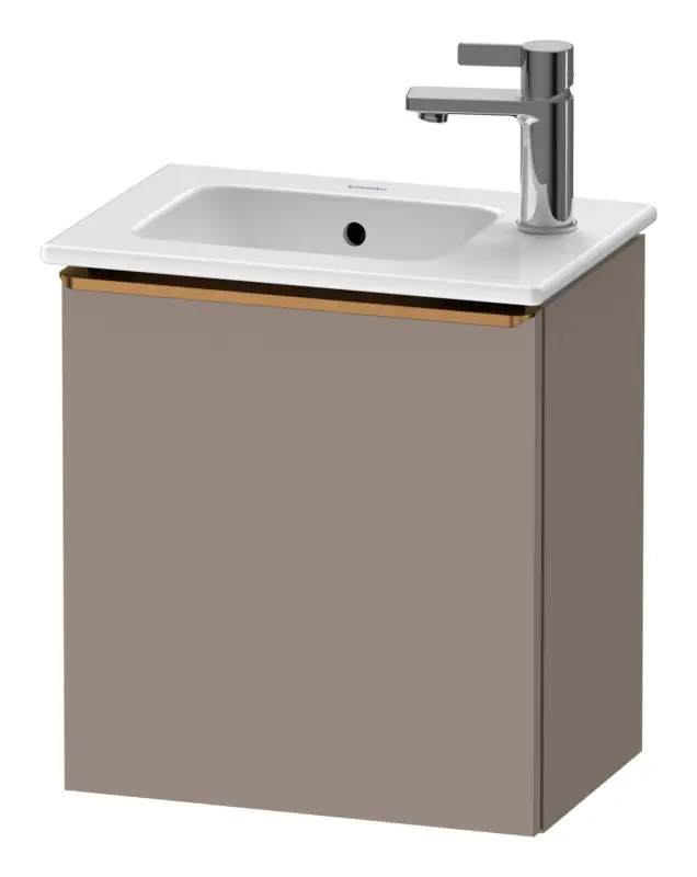 Sonderangebot Duravit D-Neo Waschtischunterschrank mit 1 Tür Anschlag links Griff Bronze Gebürstet 410 x 440 x 274 mm - Basalt Matt