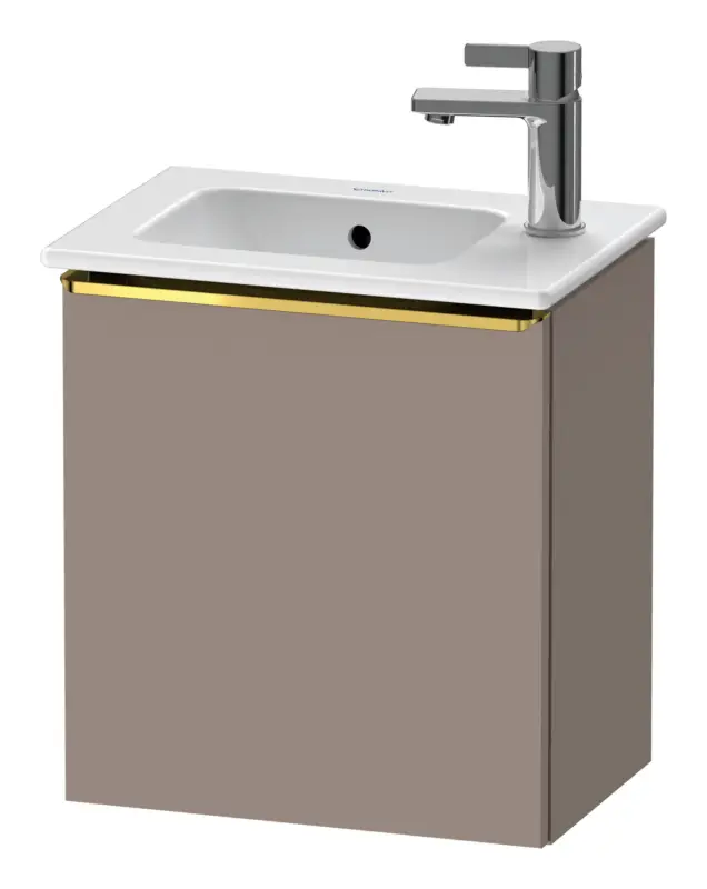 Duravit D-Neo Waschtischunterschrank mit 1 Tür Anschlag links Griff Gold Poliert 410 x 440 x 274 mm - Basalt Matt Nur Für Kurze Zeit