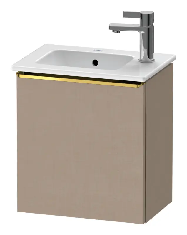 Duravit D-Neo Waschtischunterschrank mit 1 Tür Anschlag links Griff Gold Poliert 410 x 440 x 274 mm - Leinen Matt Solange Der Vorrat Reicht