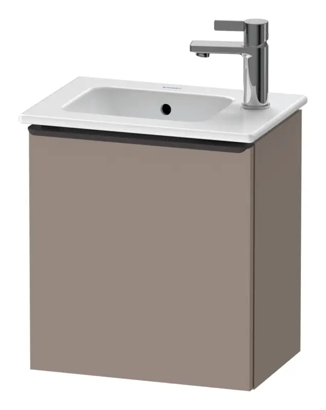 Garantierte Lieferung Duravit D-Neo Waschtischunterschrank mit 1 Tür Anschlag links Griff Diamantschwarz Matt 410 x 440 x 274 mm - Basalt Matt