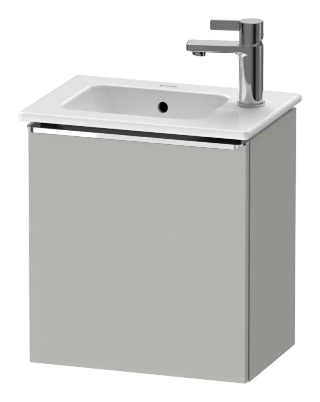 Duravit D-Neo Waschtischunterschrank mit 1 Tür Anschlag rechts Griff Chrom Hochglanz 410 x 440 x 274 mm - Betongrau Matt Nur Für Kurze Zeit