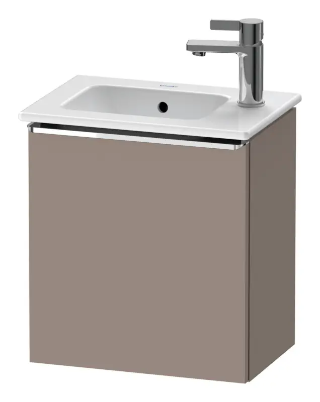 Duravit D-Neo Waschtischunterschrank mit 1 Tür Anschlag rechts Griff Chrom Hochglanz 410 x 440 x 274 mm - Basalt Matt Mega-Angebot