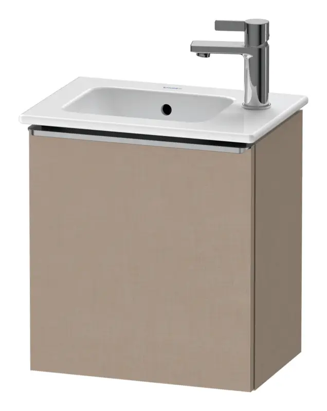 Duravit D-Neo Waschtischunterschrank mit 1 Tür Anschlag rechts Griff Edelstahl Gebürstet 410 x 440 x 274 mm - Leinen Matt Meistverkauft