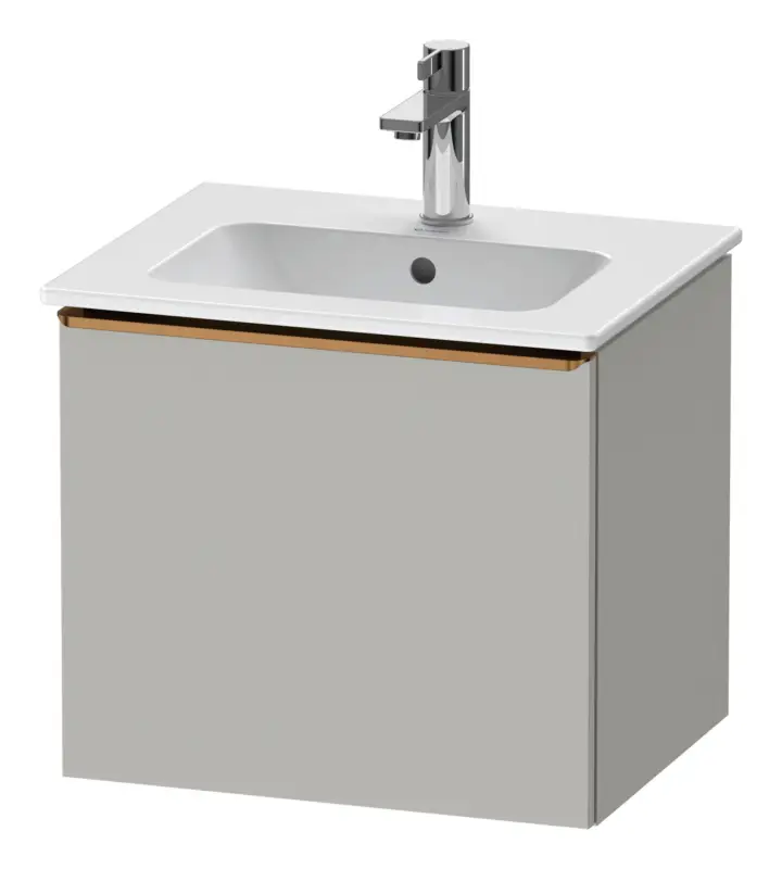 Preisknaller Duravit D-Neo Waschtischunterschrank mit 1 Auszug Griff Bronze Gebürstet 510 x 440 x 402 mm - Betongrau Matt