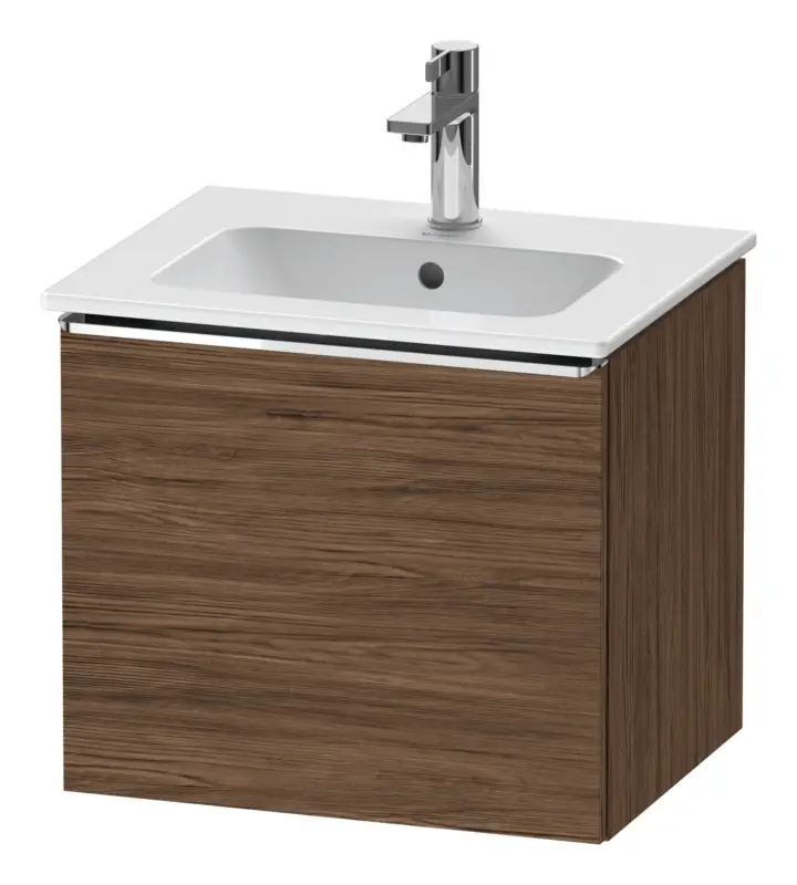 Duravit D-Neo Waschtischunterschrank mit 1 Auszug Griff Chrom Hochglanz 510 x 440 x 402 mm - Nussbaum dunkel Matt Super-Preis
