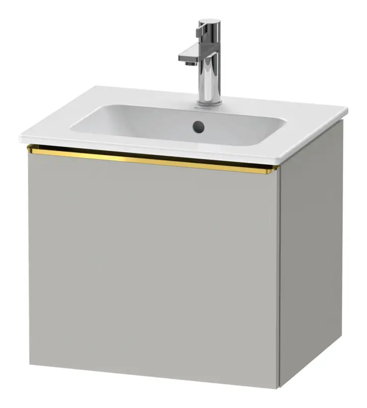 Duravit D-Neo Waschtischunterschrank mit 1 Auszug Griff Gold Poliert 510 x 440 x 402 mm - Betongrau Matt Solange Der Vorrat Reicht