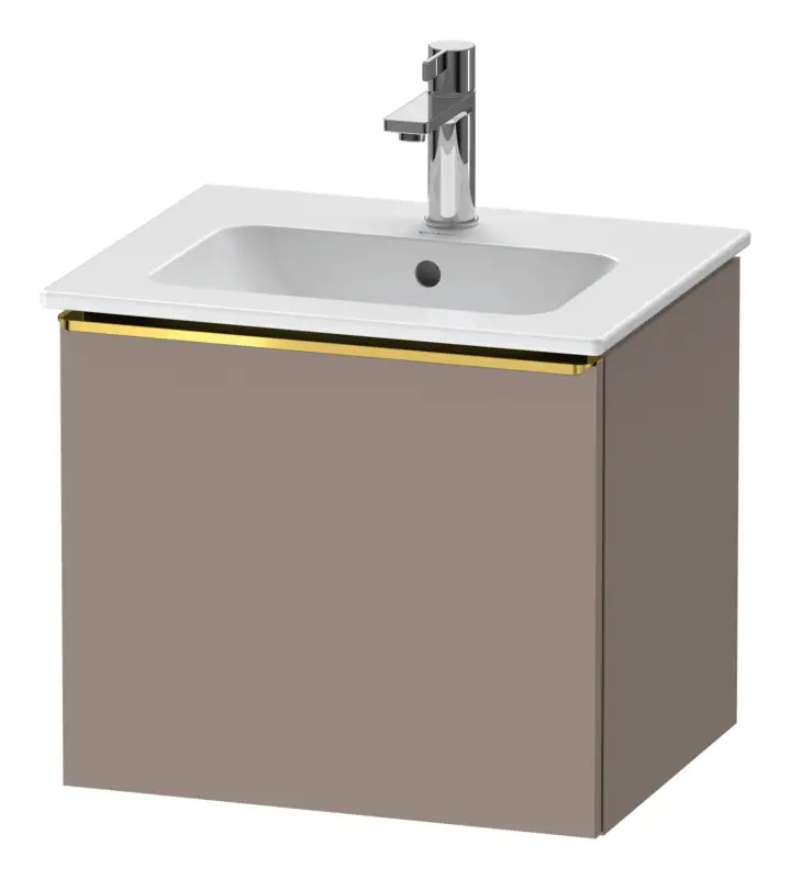 Bestpreis Duravit D-Neo Waschtischunterschrank mit 1 Auszug Griff Gold Poliert 510 x 440 x 402 mm - Basalt Matt