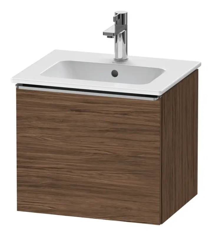 Sofort Bestellen Duravit D-Neo Waschtischunterschrank mit 1 Auszug Griff Edelstahl Gebürstet 510 x 440 x 402 mm - Nussbaum dunkel Matt