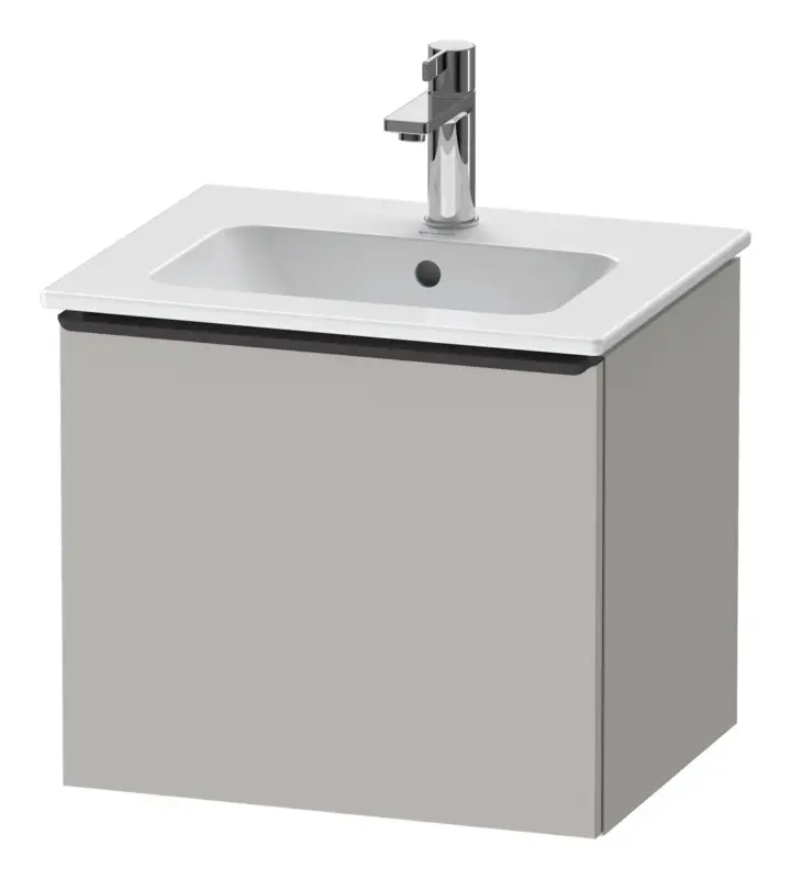 Expressversand Duravit D-Neo Waschtischunterschrank mit 1 Auszug Griff Diamantschwarz Matt 510 x 440 x 402 mm - Betongrau Matt