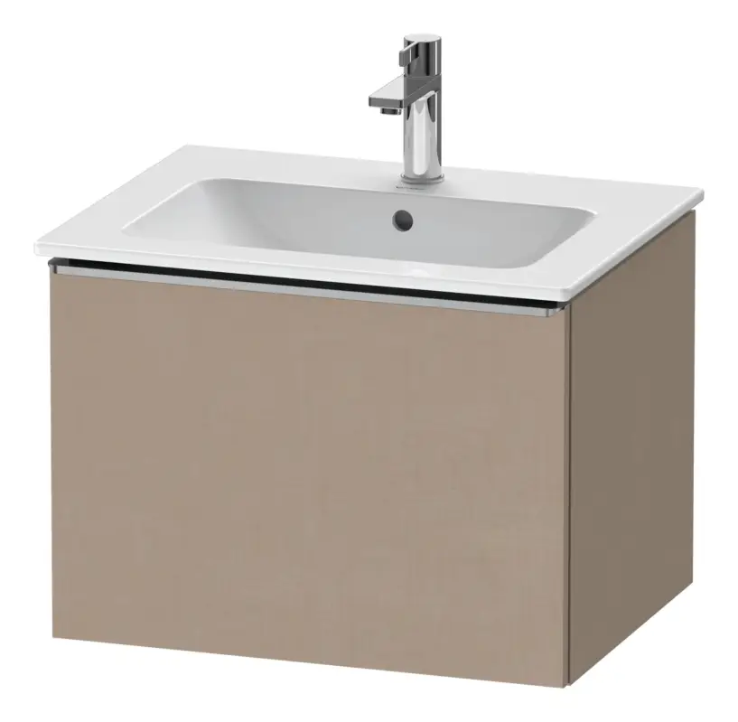Versand Am Gleichen Tag Duravit D-Neo Waschtischunterschrank mit 1 Auszug Griff Edelstahl Gebürstet 610 x 440 x 462 mm - Leinen Matt