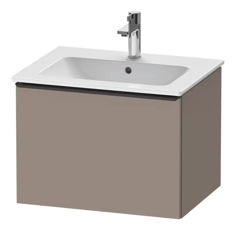 Sonderaktion Duravit D-Neo Waschtischunterschrank mit 1 Auszug Griff Diamantschwarz Matt 610 x 440 x 462 mm - Basalt Matt