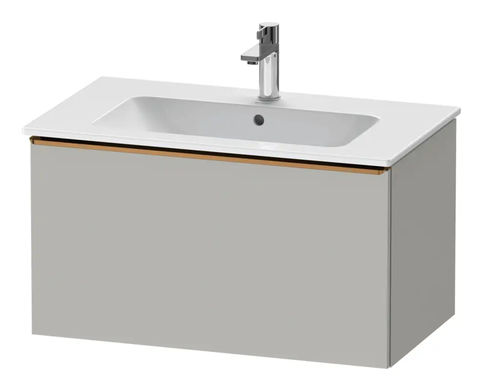 Duravit D-Neo Waschtischunterschrank mit 1 Auszug Griff Bronze Gebürstet 810 x 440 x 462 mm - Betongrau Matt Top-Seller