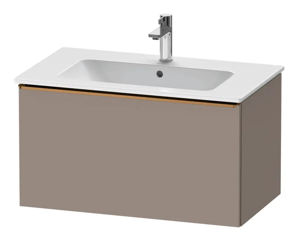 Duravit D-Neo Waschtischunterschrank mit 1 Auszug Griff Bronze Gebürstet 810 x 440 x 462 mm - Basalt Matt Neu