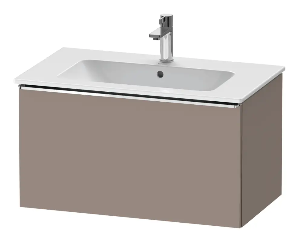Duravit D-Neo Waschtischunterschrank mit 1 Auszug Griff Chrom Hochglanz 810 x 440 x 462 mm - Basalt Matt Geprüft