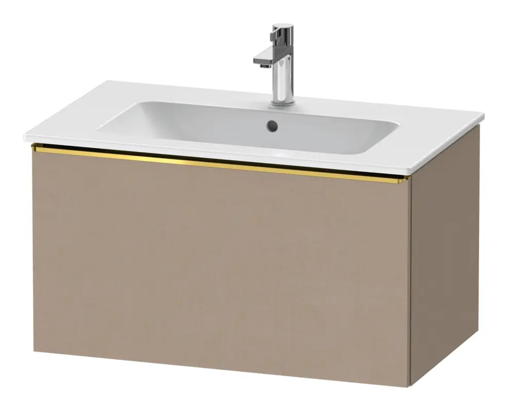 Finale Aktion Duravit D-Neo Waschtischunterschrank mit 1 Auszug Griff Gold Poliert 810 x 440 x 462 mm - Leinen Matt
