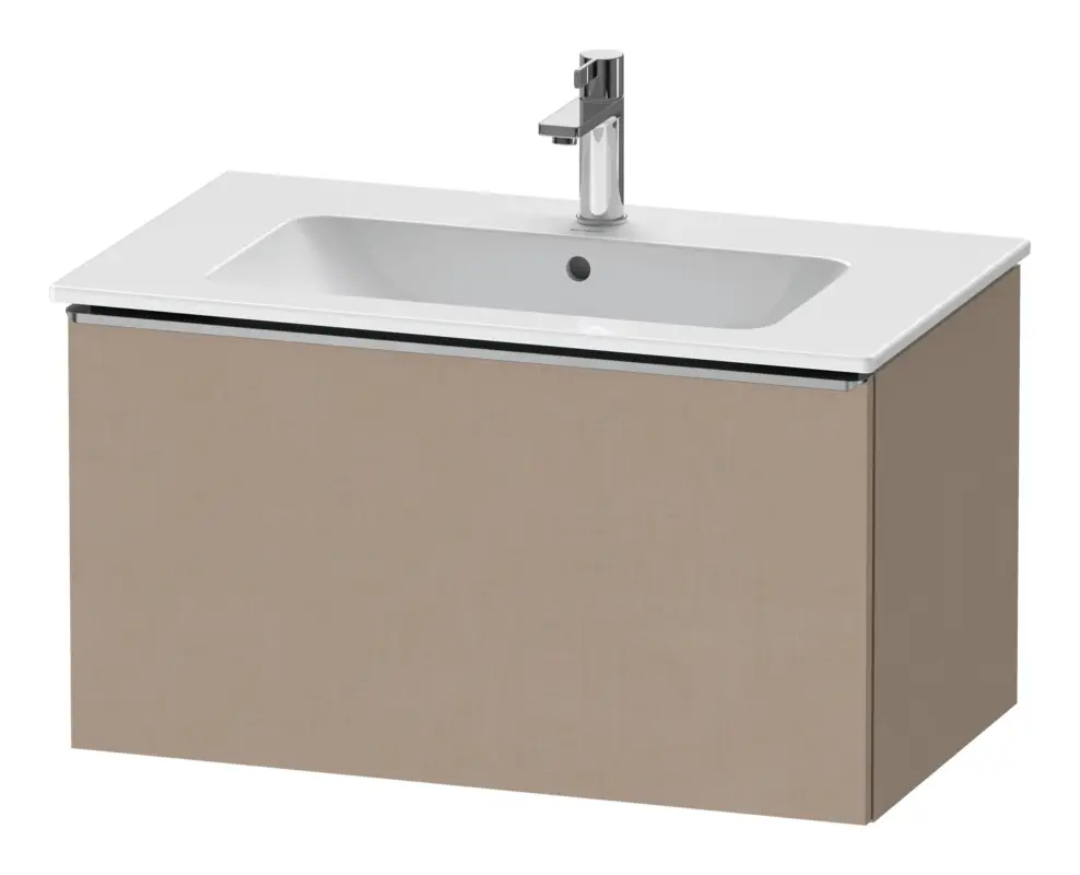 Duravit D-Neo Waschtischunterschrank mit 1 Auszug Griff Edelstahl Gebürstet 810 x 440 x 462 mm - Leinen Matt Saisonangebot