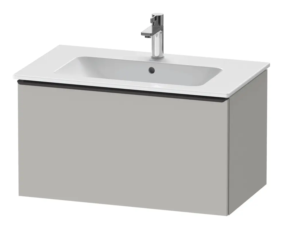 Duravit D-Neo Waschtischunterschrank mit 1 Auszug Griff Diamantschwarz Matt 810 x 440 x 462 mm - Betongrau Matt Versand Am Gleichen Tag