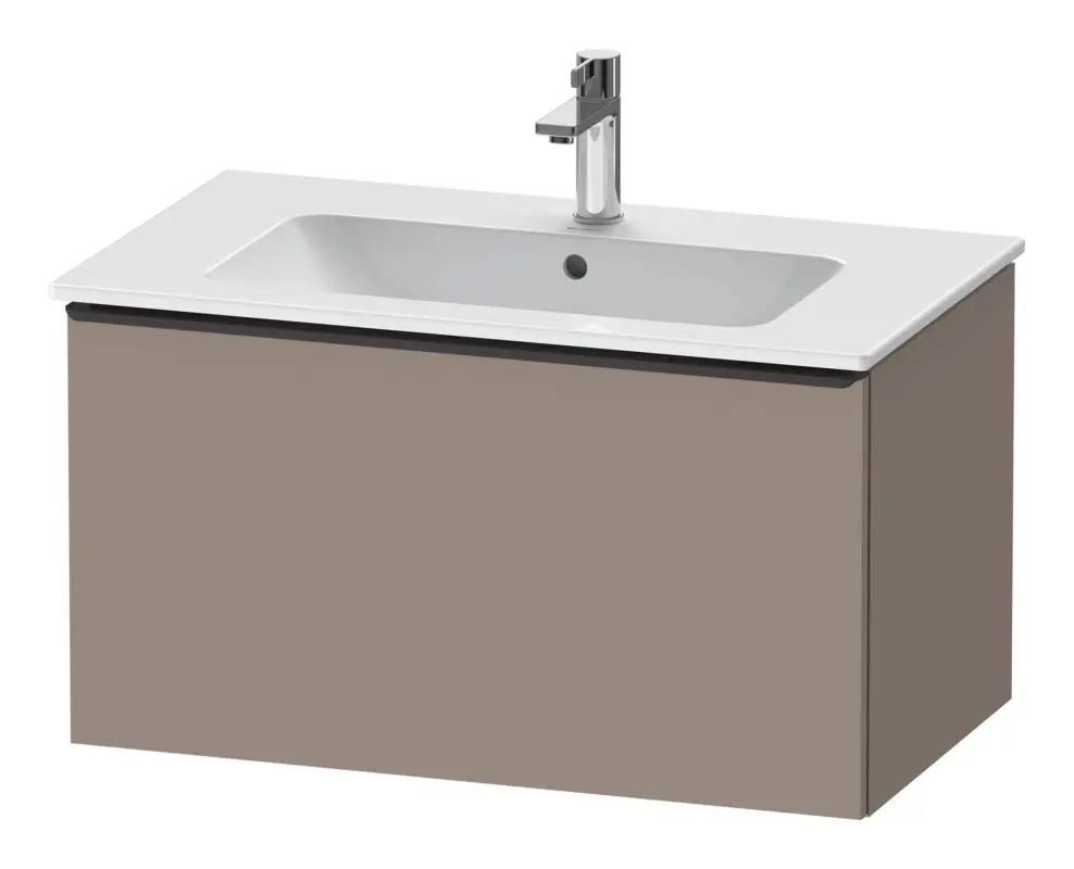 Begrenztes Angebot Duravit D-Neo Waschtischunterschrank mit 1 Auszug Griff Diamantschwarz Matt 810 x 440 x 462 mm - Basalt Matt
