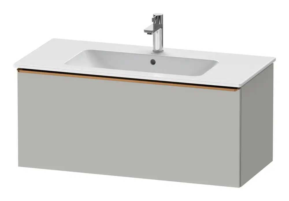 Sale Duravit D-Neo Waschtischunterschrank mit 1 Auszug Griff Bronze Gebürstet 1010 x 440 x 462 mm - Betongrau Matt