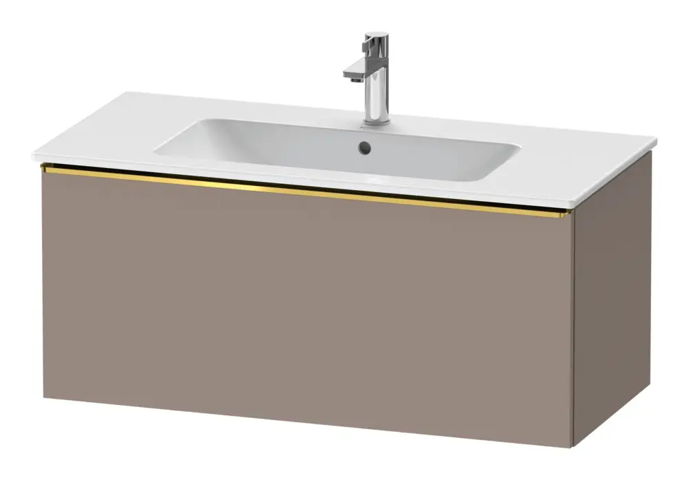 Duravit D-Neo Waschtischunterschrank mit 1 Auszug Griff Gold Poliert 1010 x 440 x 462 mm - Basalt Matt Günstig