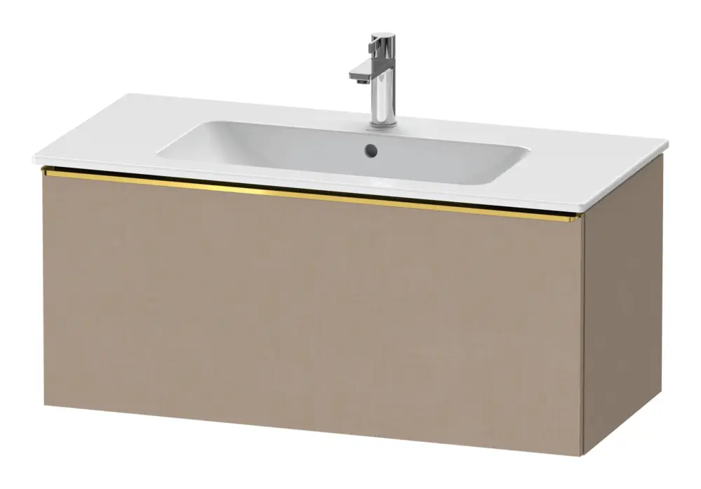 Duravit D-Neo Waschtischunterschrank mit 1 Auszug Griff Gold Poliert 1010 x 440 x 462 mm - Leinen Matt Sonderaktion