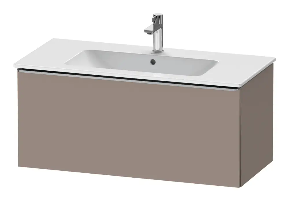 Duravit D-Neo Waschtischunterschrank mit 1 Auszug Griff Edelstahl Gebürstet 1010 x 440 x 462 mm - Basalt Matt Aktuell