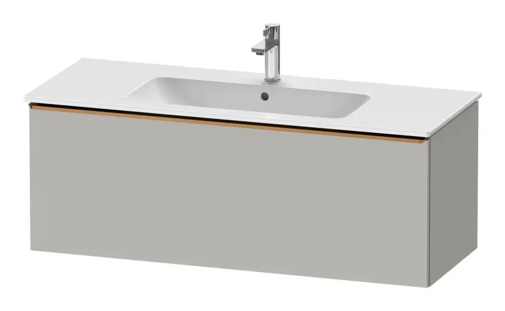 Rabatt Duravit D-Neo Waschtischunterschrank mit 1 Auszug Griff Bronze Gebürstet 1210 x 440 x 462 mm - Betongrau Matt