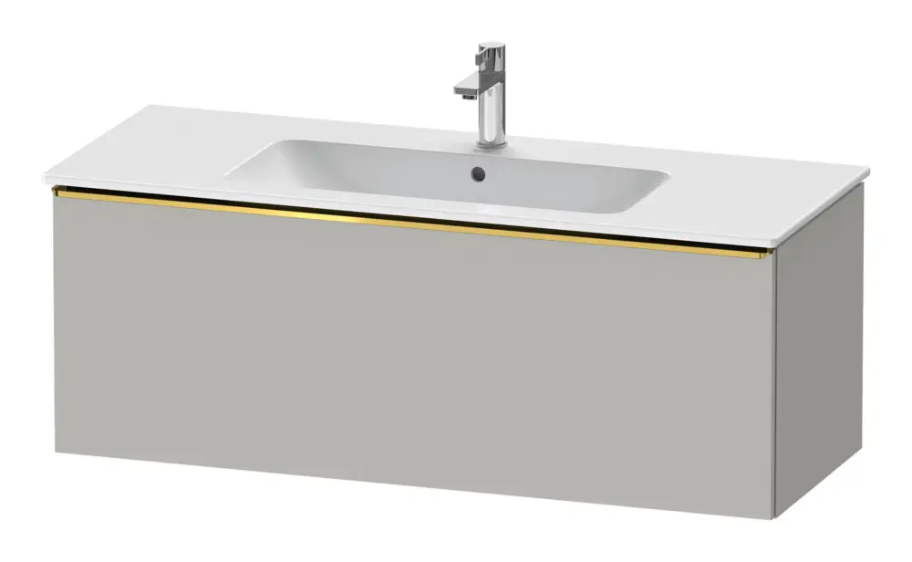 Duravit D-Neo Waschtischunterschrank mit 1 Auszug Griff Gold Poliert 1210 x 440 x 462 mm - Betongrau Matt Jetzt Kaufen